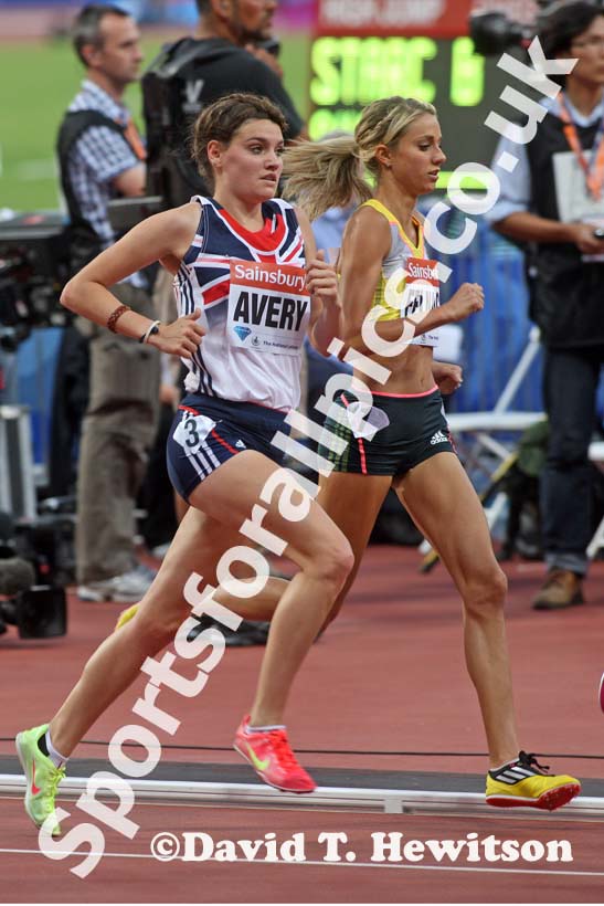 Kate Avery, 3000 metres,  2013 IAAF Diamond League, Sainsbury's Anniversary Games, Queen Elizabeth Olympic Park, London.